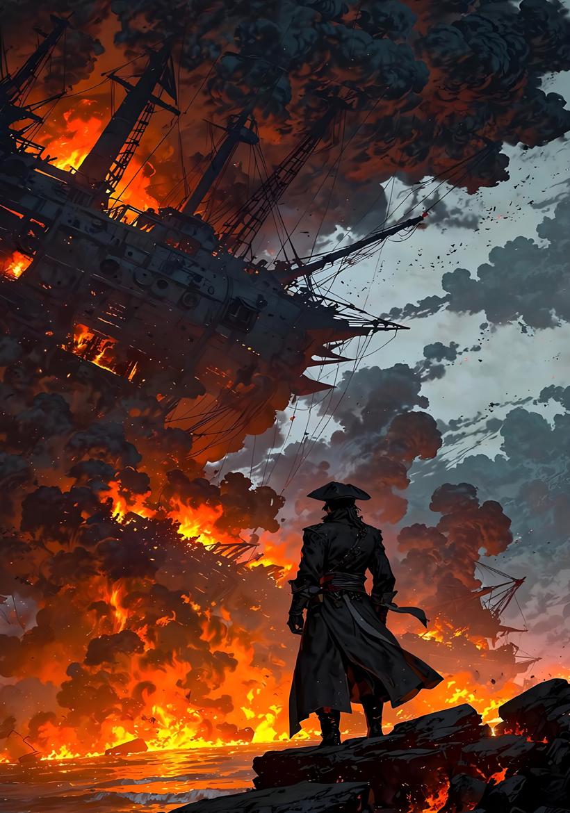 worrier ship disaster illustration