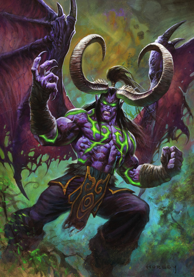 angry beast warcraft digital art painting