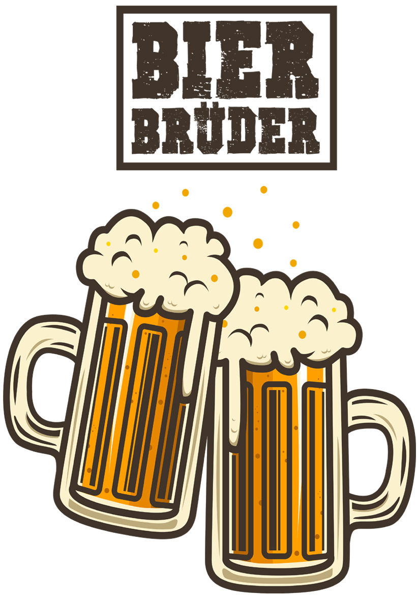 bier bruder beer mug illustration