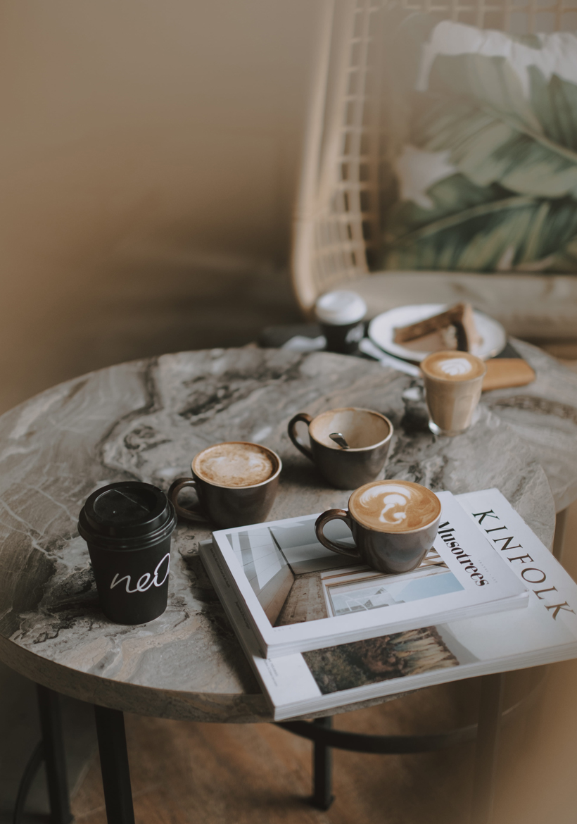 cappuccino coffee with aesthetics look