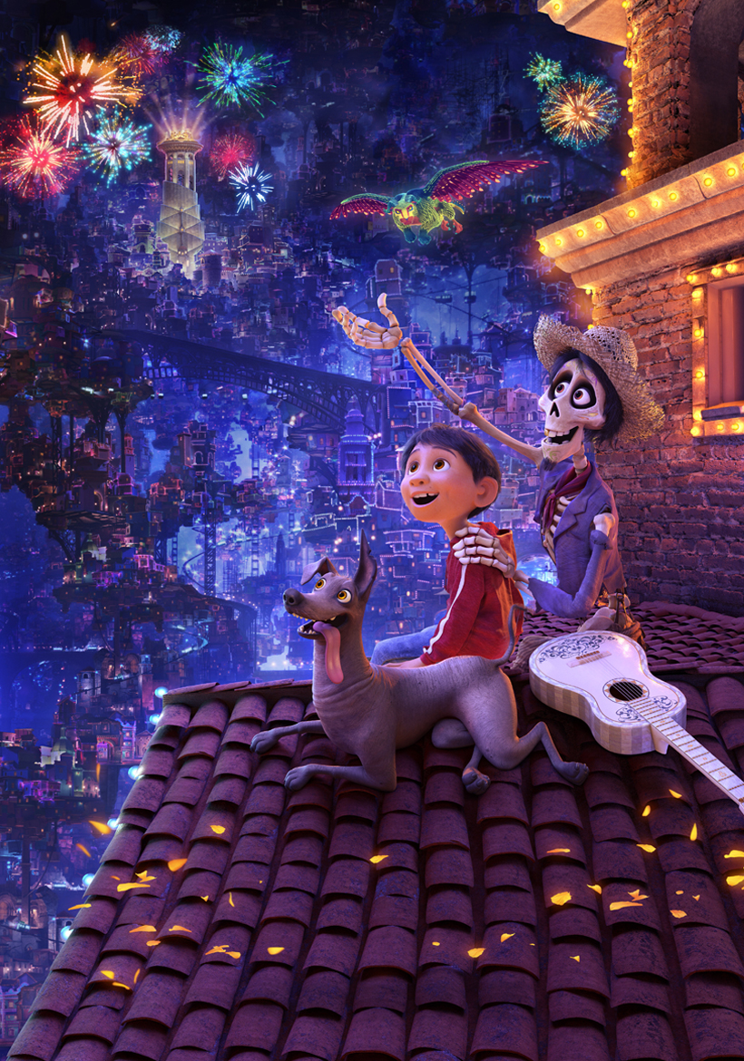 cocoa meguel and dante enjoying fireworks