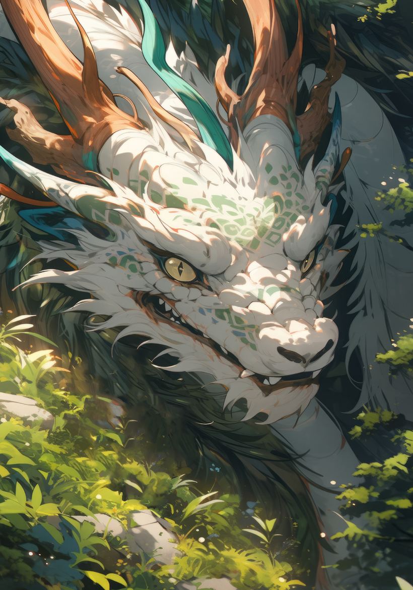 dragon angry look with staring eye