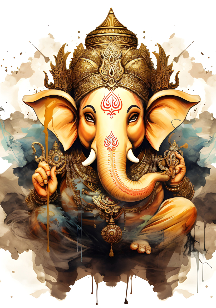 ganpati abstract art design