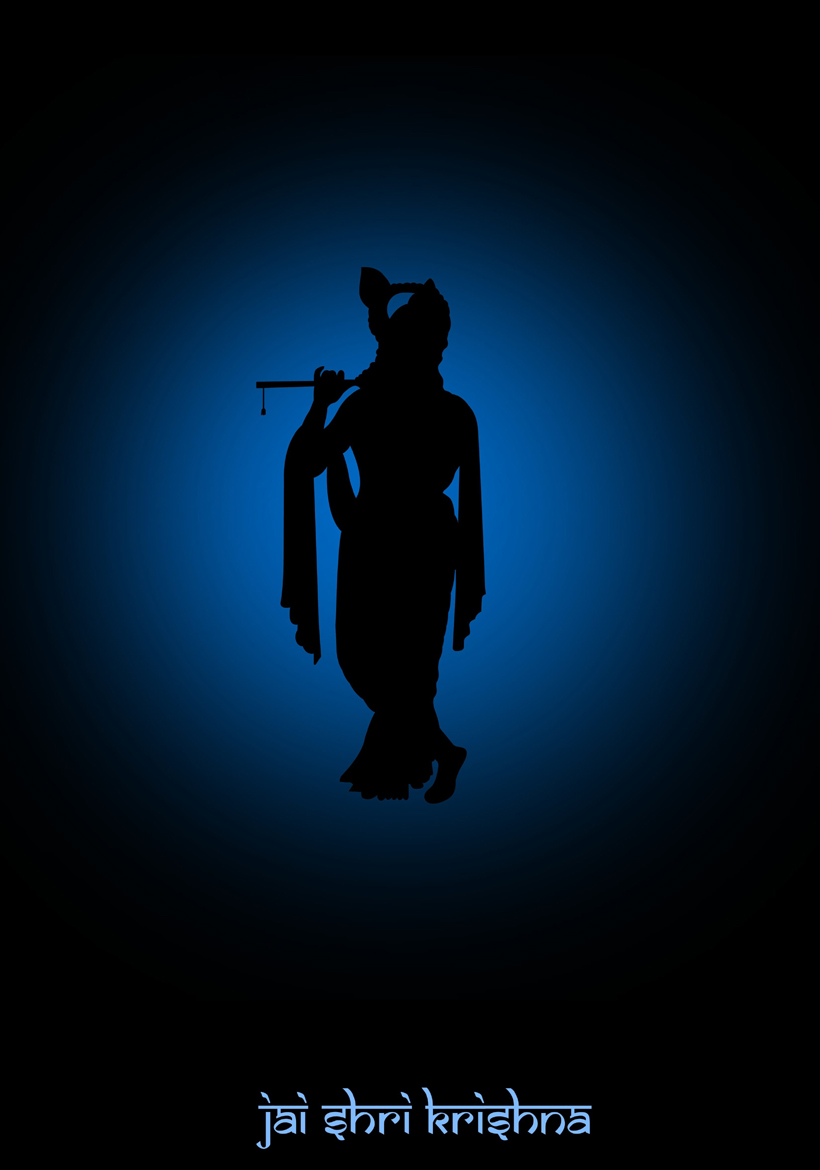 krishan with dark blue glowing effect