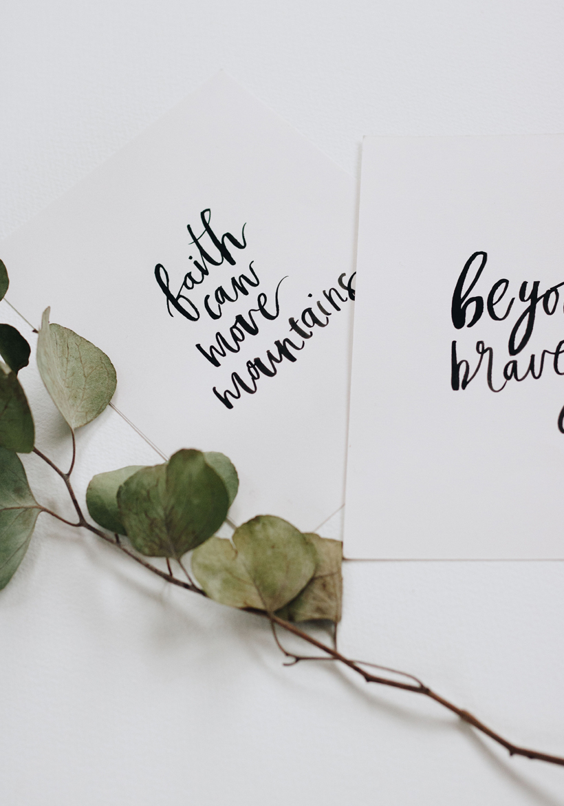 motivational quotation typography with dry leaves pattern