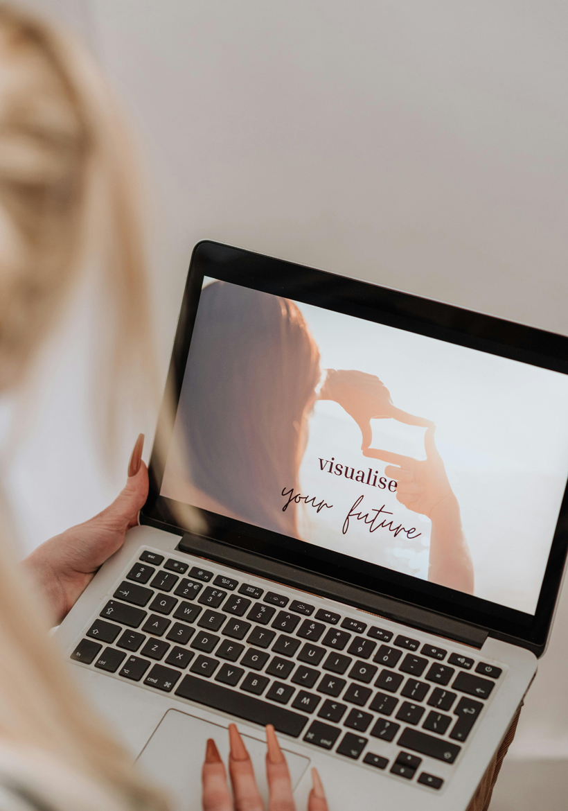 motivational quotation written on laptop