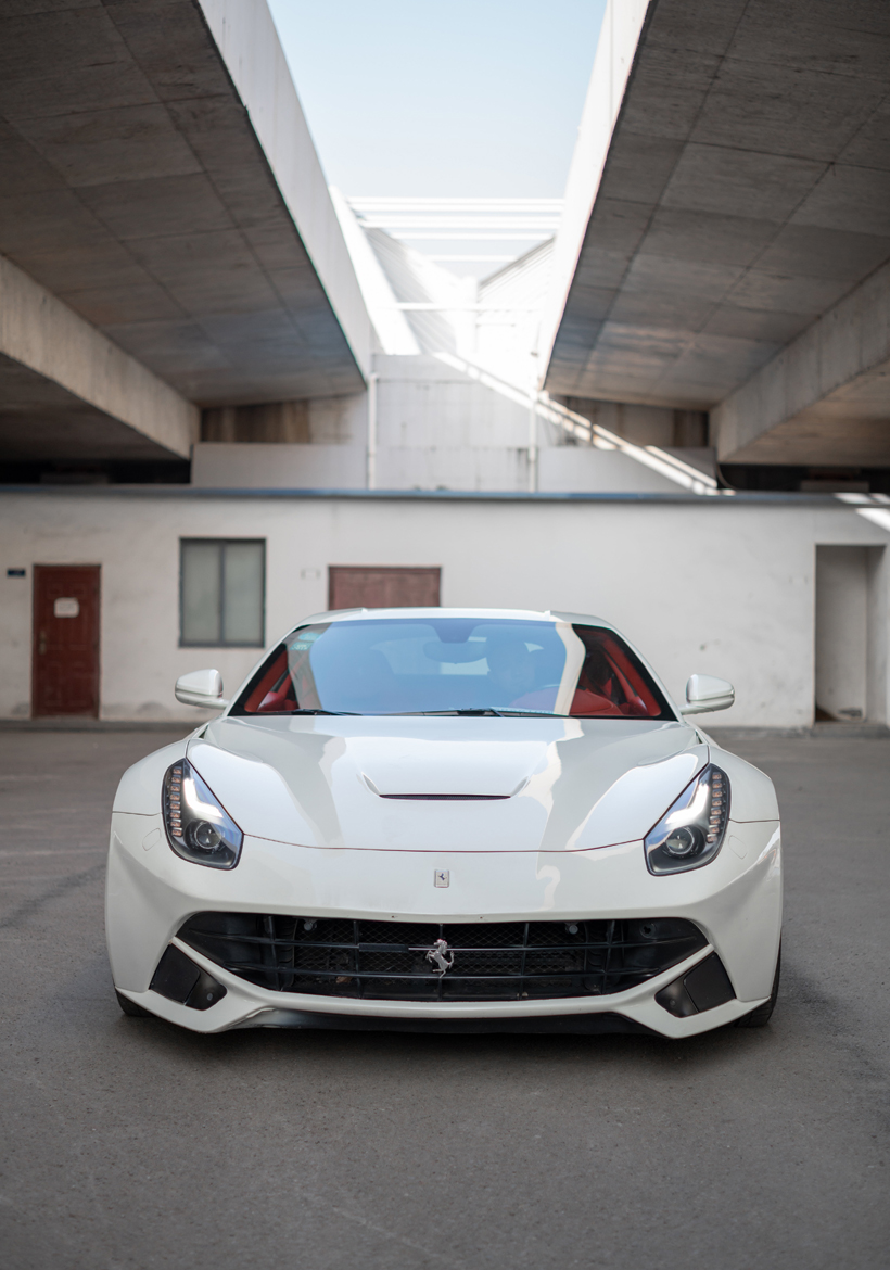 pure white color ferrari
