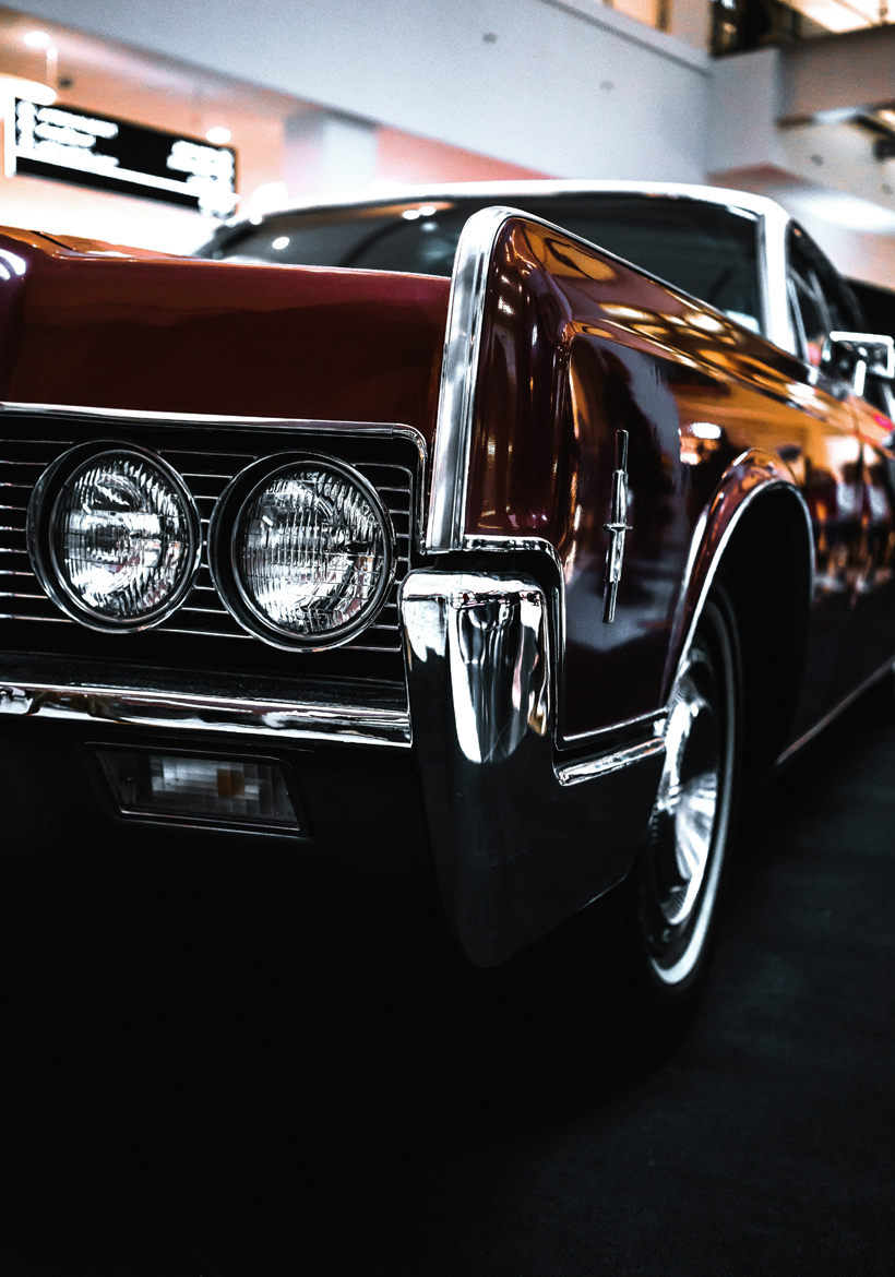 shiny and classy brown color car side view