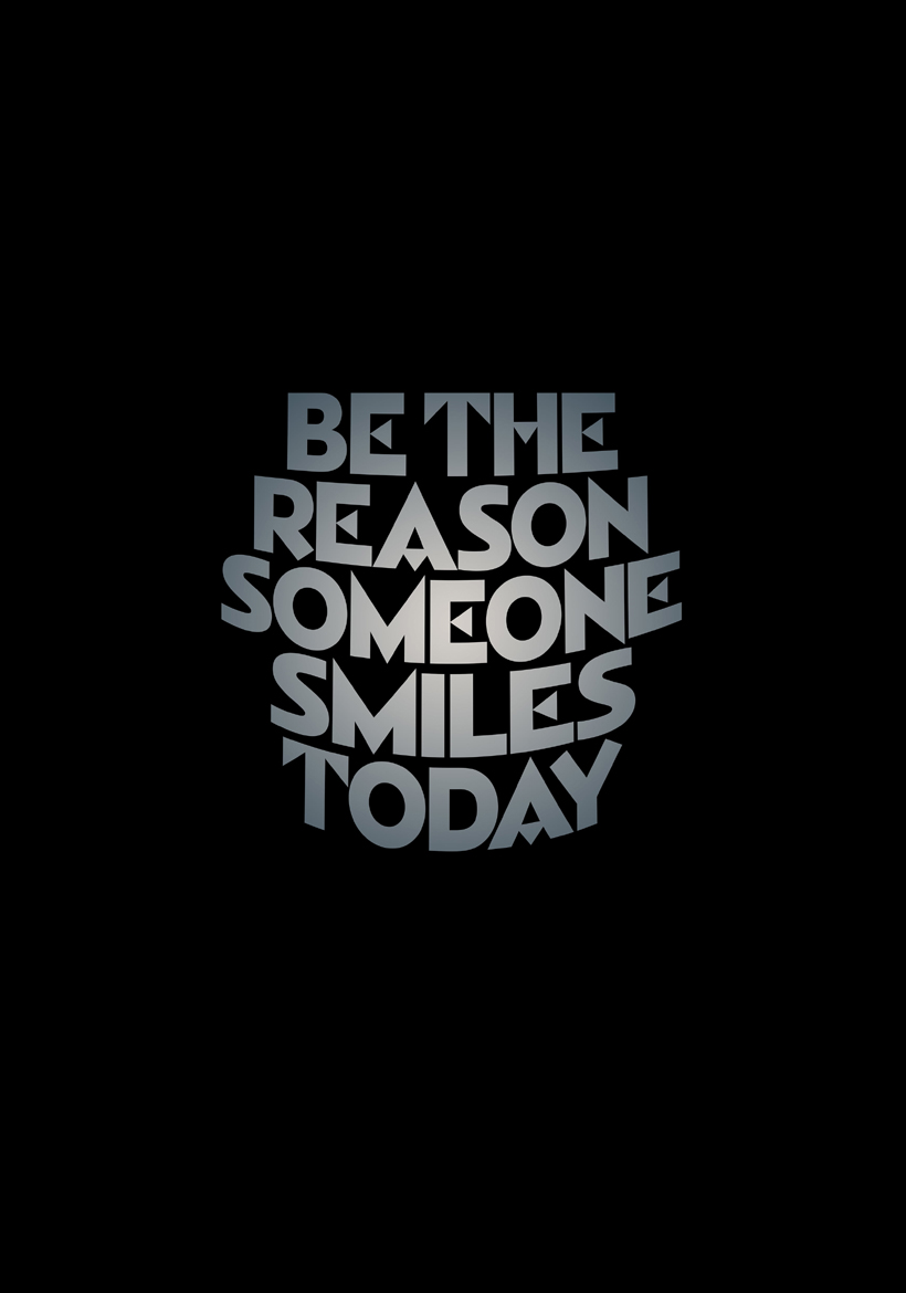 shiny white quotation on dark black pattern