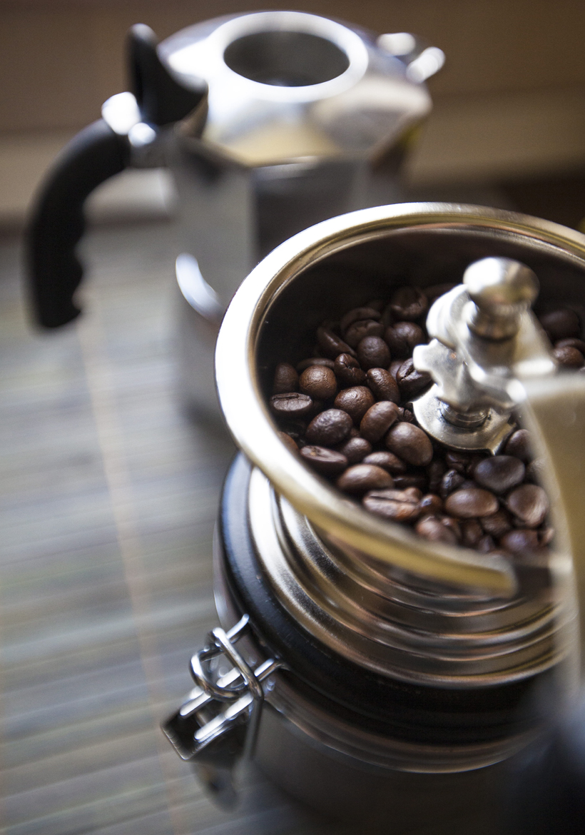 tasty coffee beans with freezy fragnance