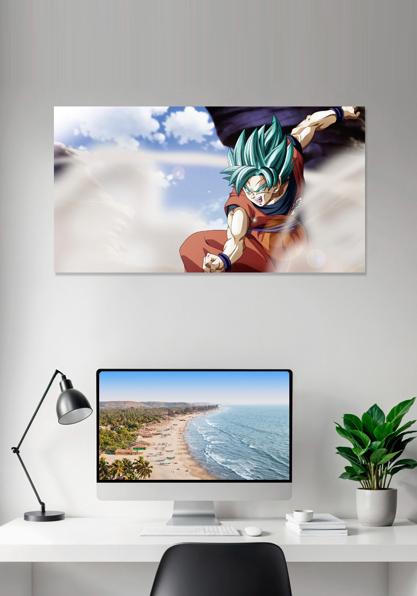 goku angry look illustration