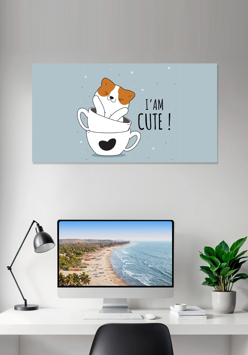 i am cute puppy illustration
